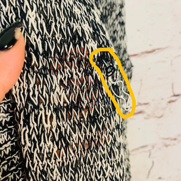 Eileen Fisher Organic Linen Cotton Blend Cardigan Vest XL Open Front Knit Black - Picture 4 of 8